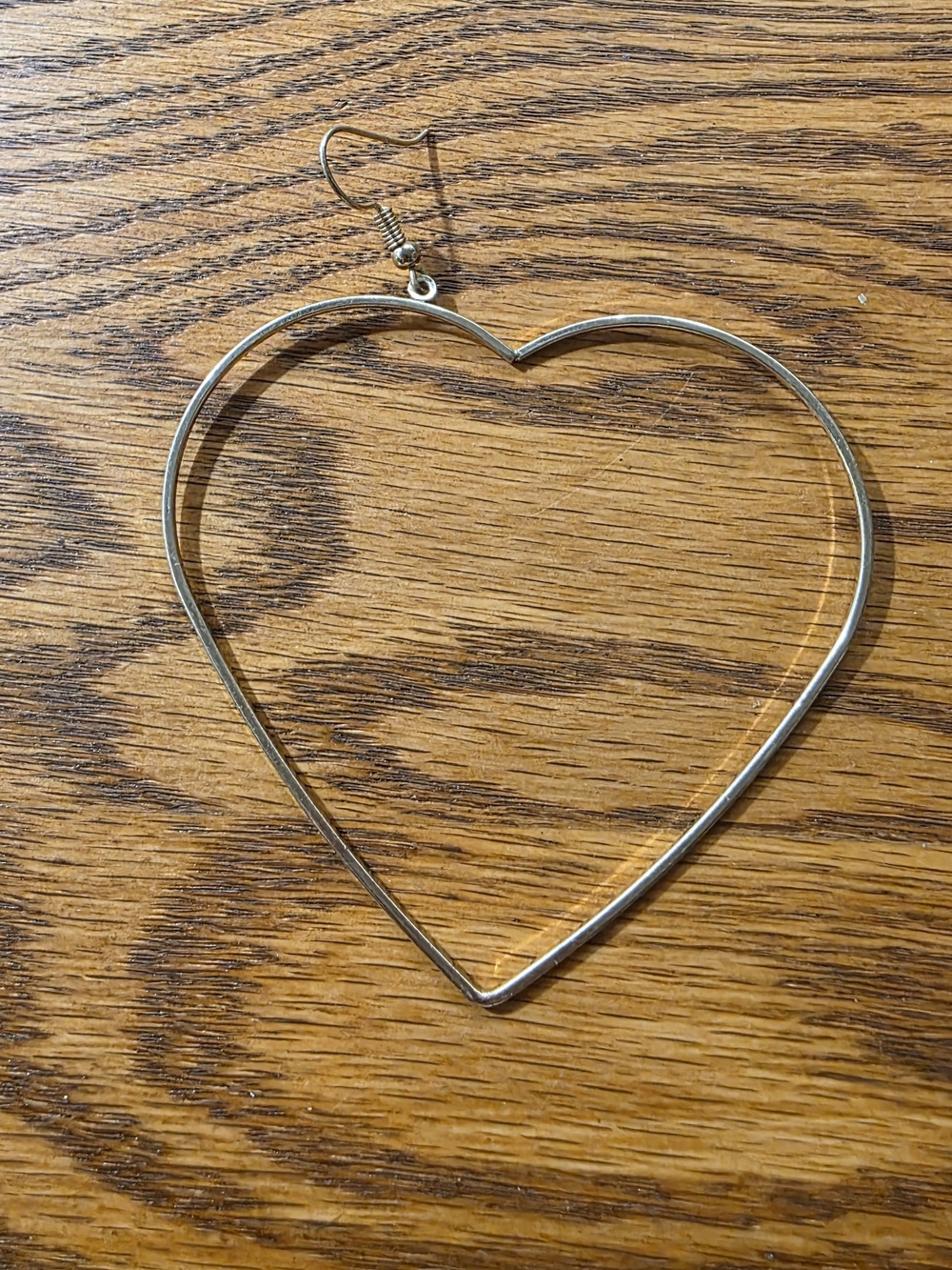 Silver Heart Hoop Earrings - Elegant Women's Jewelry
